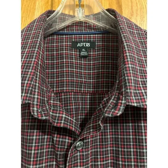 Apt 9 Men’s Size XL Casual Long Sleeve Button Up Shirt Roll Up Button Sleeves - Picture 8 of 10